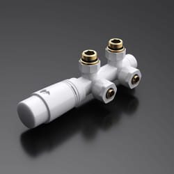 Sogood - doporro Robinet de Radiateur Thermostatique Blanc Contrôleur de Chauffage Connexion Centrale 187mm