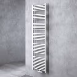Sogood Radiateur de Salle de Bain Sèche-Serviette 180x50cm Radiateur Tubulaire Vertical Chauffage à Eau Chaude Blanc