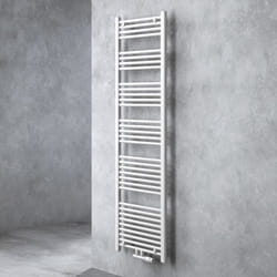 Sogood Radiateur de Salle de Bain Sèche-Serviette 180x50cm Radiateur Tubulaire Vertical Chauffage à Eau Chaude Blanc