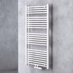 Sogood radiateur de salle de bain sèche-serviette 120x60cm radiateur tubulaire vertical chauffage à eau chaude blanc