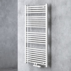 Sogood radiateur de salle de bain sèche-serviette 120x60cm radiateur tubulaire vertical chauffage à eau chaude blanc