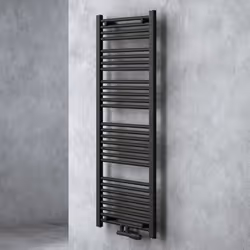 Radiateur de salle de bain Sogood - 140x50cm - Noir-Gris - Chauffage à eau chaude
