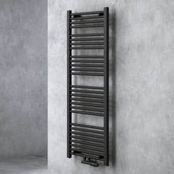 Radiateur de salle de bain Sogood - 140x50cm - Noir-Gris - Chauffage à eau chaude