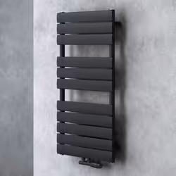 Radiateur de Salle de Bain SOGOOD 100x60cm - Gris-Noir - Eau Chaude - Vertical
