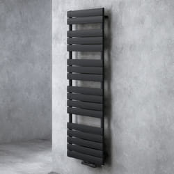 Sogood Radiateur de Salle de Bain 160x60cm Radiateur à Eau Chaude Vertical Gris-Noir Sèche-serviettes de Salle de Bains
