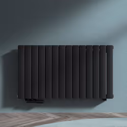 Sogood Radiateur de Salle de Bains Chauffage Central 60 x 108 cm Radiateur à Eau Chaude Double Couches Horizontal Noir-Gris 1 ...