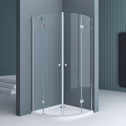 Sogood Cabine de douche quart de cercle 80x80x190cm avec porte pivotante verre de sécurité nano Ravenna02K