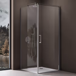 Parfait jusque dans les moindres détails - montrez votre style personnel. Cabine de douche avec porte auto-levante Profondeur ...