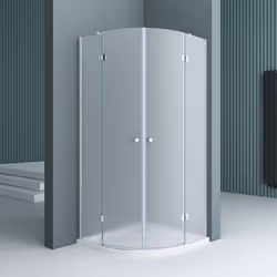Sogood Cabine de douche opaque quart de cercle 80x80x190cm avec porte pivotante verre de sécurité nano Ravenna02VS