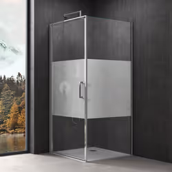 Sogood Cabine de douche en angle 90x100x195 paroi de douche design Ravenna36MS-Plus en verre de 8mm traitement NANO anti-cala ...