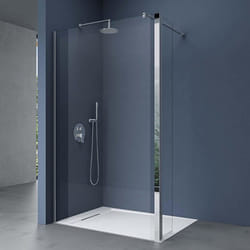Sogood® Paroi de douche Transparent pare-douche Bremen2K-Plus 80x200cm + Partie Latérale 30cm Stabilisateur Rectangulaire