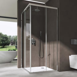 Sogood® Cabine de Douche Transparent en Angle 75x140 Paroi de Douche avec Portes Coulissantes 75x140x190 cm Ravenna16K-Plus