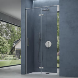 Doporro® Porte de Douche Pivotante pour Niche Paroi de Douche Transparente Verre de Sécurité 8mm avec Revêtement Anti-calaire Teramo37K 75x195 cm