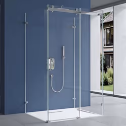 Sogood Cabine de Douche Rectangulaire pour Un Seul Mur 70x140x195cm Forme U Verre Transparent avec Receveur de Douche Ravenna ...