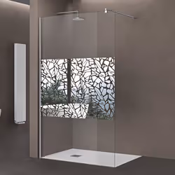 sogood Paroi de douche à litalienne Bremen02BL avec stabilisateur verre de sécurité 10mm revetement NANO 80x200cm