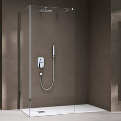 Sogood Paroi de Douche à Litalienne Transparent Pare-Douche Verre de Sécurité 8mm Bremen-L 1K 120x140cm Stabilisateur