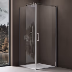 Pare douche design Ravenna36K-Plus avec une porte pivotante autolevante | receveur de douche NON compris | revêtement NANO an ...