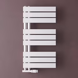 Sogood Radiateur de Salle de Bain Sèche-Serviette 76x40cm Radiateur à Eau Chaude ou Électrique Blanc Sèche-Serviettes Design  ...