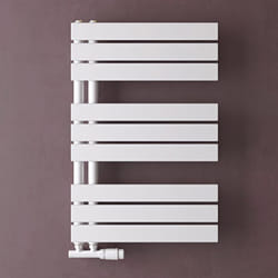 Sogood Radiateur de Salle de Bain Sèche-Serviette 76x50cm Radiateur à Eau Chaude ou Électrique Blanc Sèche-Serviettes Design FN