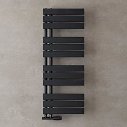 Sogood Radiateur de Salle de Bain Sèche-Serviette 104x40cm Radiateur à Eau Chaude ou Électrique Gris Noir Sèche-Serviettes Design