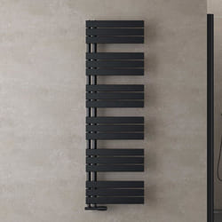 Sogood Radiateur de Salle de Bain Sèche-Serviette 159x50cm Radiateur à Eau Chaude ou Électrique Gris Noir Sèche-Serviettes Design