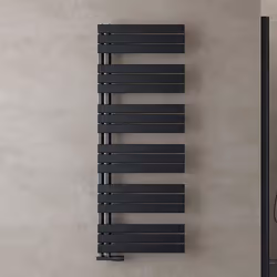 Sogood Radiateur de Salle de Bain Sèche-Serviette 159x60cm Radiateur à Eau Chaude ou Électrique Gris Noir Sèche-Serviettes De ...