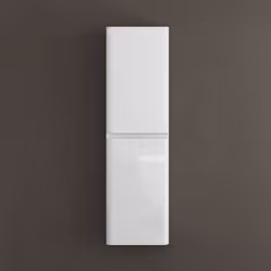 Sogood Meuble Colonne Salle de Bain Suspendu 35x20x120cm Colonne de Rangement Armoire Latérale Blanc Design Lucca