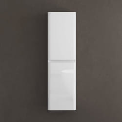 Sogood Meuble Colonne Salle de Bain Suspendu 35x20x120cm Colonne de Rangement Armoire Latérale Blanc Design Lucca