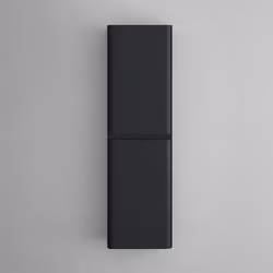 Sogood Meuble Colonne Salle de Bain Suspendu 35x20x120cm Colonne de Rangement Armoire Latérale Noir Mat Design Lucca