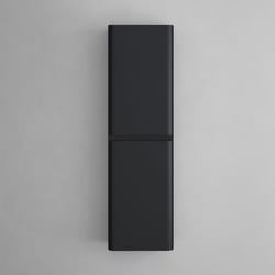 Sogood Meuble Colonne Salle de Bain Suspendu 35x20x120cm Colonne de Rangement Armoire Latérale Noir Mat Design Lucca
