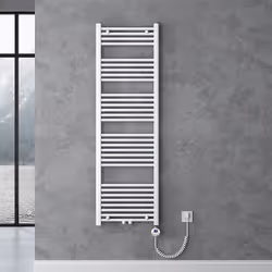 Sogood Radiateur de Salle de Bain Sèche-Serviette 160x50cm Chauffage Électrique Blanc avec Résistance pour Radiateur 800W