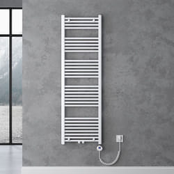Sogood Radiateur de Salle de Bain Sèche-Serviette 160x60cm Chauffage Électrique Blanc avec Résistance pour Radiateur 800W