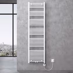 Sogood Radiateur de Salle de Bain Sèche-Serviette 180x50cm Radiateur Chauffage Électrique Blanc avec Résistance pour Radiateu ...