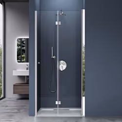 Sogood Porte de douche pliable 120cm paroi de douche transparent pliante pour niche Teramo26K porte rabattable montage révers ...