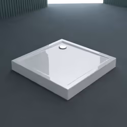 Sogood® Bac à douche blanc 90x90cm receveur de douche Faro1H 90x90x14cm + bonde AL02