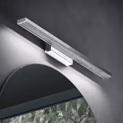 sogood Lampe pour miroir 9W LED Salle de Bain 640 Lumen 40cm Applique Mural Chrome Lumière Miroir 6000K Design Leuchtschein