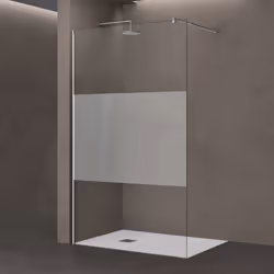 Paroi de douche à litalienne SOGOOD Bremen1MS 100x200cm verre de sécurité stabilisateur rectangulaire