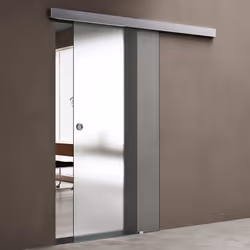 Porte coulissante larg x haut : 775 x 205 cm porte coulissante en verre Amalfi TS12–775sc fonction amortisseur de chocs  verr ...