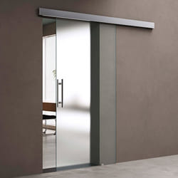Porte coulissante intérieur 775x205cm Sogood AmalfiTS14-775SC avec amortisseur verre de sécurité opaque avec poignée en forme