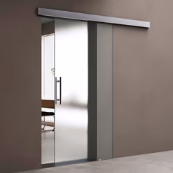 Sogood Porte Coulissante Intérieur 1025x205 Verre Opaque Poignée de Barre Distance au Mur de 15mm Amalfi14H-1025