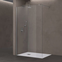 Sogood Paroi de Douche à Litalienne Transparent 110cm Pare-Douche Verre de Sécurité 10mm Bremen02K 110x200cm avec Stabilisateur