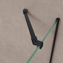 Sogood Barre de Stabilisation pour Paroi de Douche Noir Barre de Fixation Stabilisateur de cabine de douche avec Tête Rotative