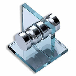 Sogood Poignée de Porte Boutons Bec de Canne Rond Chromé Brillant pour Porte Douche TK01