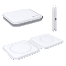 4smarts UltiMAG DuoFold Écouteurs, Smartphone, Smartwatch, Tablette Blanc Secteur Recharge sans fil Charge rapide Intérieure