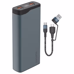 4smarts VoltHub Pro, 10000 mAh, Lithium Polymère (LiPo), Quick Charge 3.0, Noir, Métallique