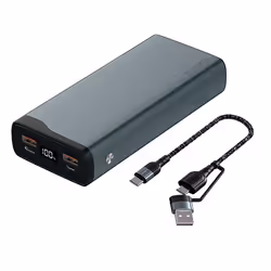 4smarts VoltHub Pro, 20000 mAh, Lithium Polymère (LiPo), Quick Charge 3.0, Noir, Métallique