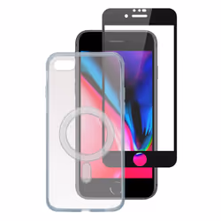 4smarts 496254, Housse, Apple, iPhone SE3 / SE2 / 8 / 7, 11,9 cm (4.7"), Noir, Transparent