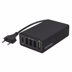 4smarts VoltPlug PPS, Intérieure, Secteur, 1,5 m, Noir
