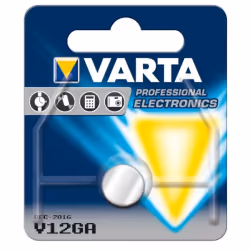 Varta -V12GA, Batterie à usage unique, LR43, Alcaline, 1,5 V, 80 mAh, Métallique