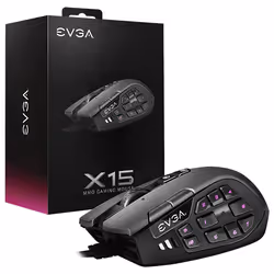 EVGA X15 MMO, Droitier, Optique, USB Type-A, 16000 DPI, Noir